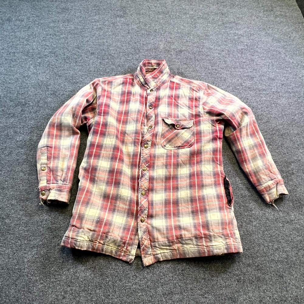 Backpacker Flannel Shacket Men XL Multicolor Plaid 100% Cotton Snap Front Winter